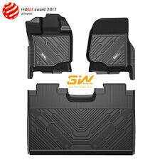 3w All Weather Floor Liners Mats For 2015-2023 Ford F-150 Super Crew Cab Tpe