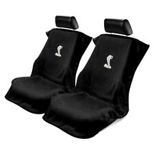 Seat Armour 2 Piece Front Car Seat Covers For Mustang Cobra - Black Terry Cloth