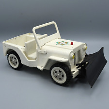 Tonka Jeep Wrecker With Plow No 435 White Painted Parts Repair