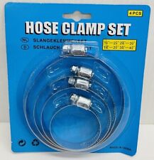 4pc Hose Clamp Assorted Set Worm Gear Type Hose Pipe Fitting Clamp New 11600