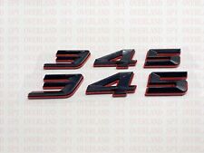 2pc Black Red 345 Badge Emblem Chrome Trim For Mopar Hemi Charger Challenger