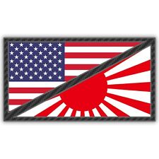 Japan American Usa Rising Sun Flag Sticker Decal Vinyl Japanese America Us Naval