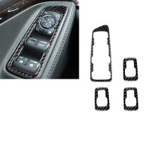 4pcs For Ford Explorer 2011-14 Carbon Fiber Window Switch Interior Cover Trim