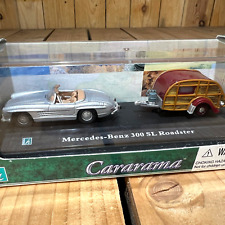 Mercedes-benz 300 Sl W Camper Trailer 172 Scale Cararama Set W Display Case