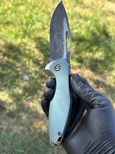 Custom Koenig Arius - Gen 2 Smooth Flipper Gold Accents Stonewash Blade Vid