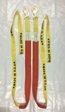 2 Wheel Lift Repo Crossover Straps Tow Truck Wrecker Ratchet Tie Downs Usa Made