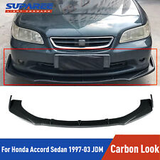 Carbon Look Front Bumper Lip Splitter For Honda Accord Sedan 1997-03 Jdm 24door