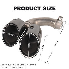Pair For 2018 Porsche Cayenne Rear Stainless Exhaust Muffler Tip End Pipe