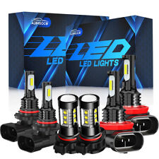 Led Headlights Fog Lights 8000k Bulbs Kit For Chevy Silverado 1500 2500hd 3500