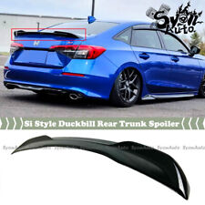 Fits 22-2024 Honda Civic Sedan Glossy Black Si Style Duckbill Trunk Spoiler Wing