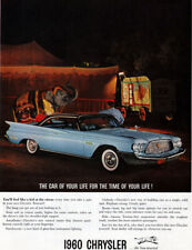 Blue Chrysler New Yorker Circus Wagon Tent Elephant 1960 Magazine Print Ad