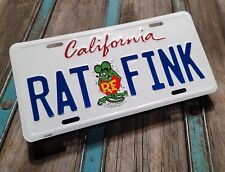 Rat Fink Embossed License Plate Ed Big Daddy Roth Custom Auto Hot Rod Gasser V8