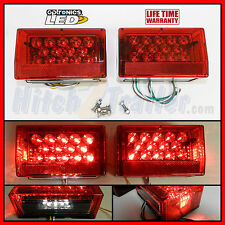 Submersible Led Combination Trailer Tail Lights Stud Mount Marine Boat Pair