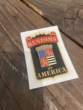 Reproduction Vintage Kustoms Of America Sticker Decal Sled Hot Rod Barris Custom