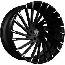 4 20 Lexani Wheels Wraith Black W Machine Tips Rims B44