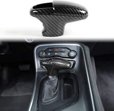 Carbon Fiber Gear Shift Knob Decor Cover Trim For Dodge Challengercharger 2015