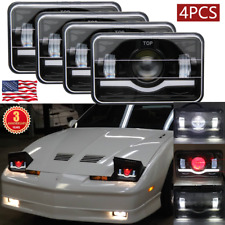 4pcs 4x6led Headlights Hilo Drl For Pontiac Firebird Trans Am 1977-81 1998-02