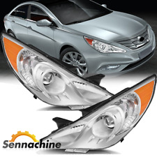 For 2011 2012 2013 2014 Hyundai Sonata New Projector Headlights Chrome Housing