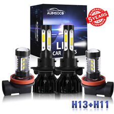 For Ford Flex 2009 2010 2011-2019 6000k 4x Led Headlight High Low Beamfog Light