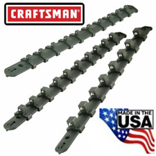 3pc Craftsman Socket Holder Rails Racks 14 38 12 Mountable Usa Made Black