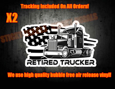 Retired Trucker Truck Life 2 6 Decal Sticker Trucking Big Rig Semi Driver