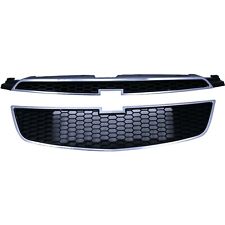 Bumper Grille Kit For 2011-2014 Chevrolet Cruze Sedan Chrome With Black Insert