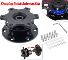 Universal Sport Steering Wheel Quick Release Snap Off Boss Kit Hub Adapter Black
