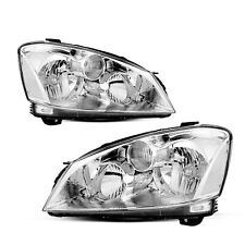 For 2005-2006 Nissan Altima Sedan Chrome Headlights Assembly Clear Corner Lamps