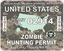 United States Zombie Hunting Permit Camo