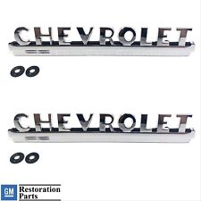 Pair Chrome Side Hood Emblems For 1947-1952 Chevy Pickup Truck