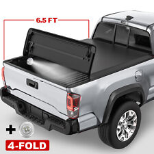 4-fold 6.5ft Truck Bed Soft Tonneau Cover For Chevy Silverado Gmc Sierra On Top