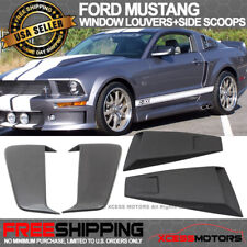 Fits 2005-2009 Ford Mustang El Style 2pcs Side Window Louvers Fender Scoops Pu