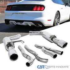 Fit 15-20 Ford Mustang 2.3l Ecoboost Ss Polished Catback Exhaust Muffler System