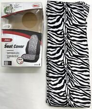 Bell Black White Zebra Universal Front Bucket Seat Cover See Details
