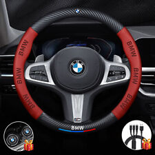 15 Steering Wheel Cover Genuine Leather For 1999-2023 Bmw Black New