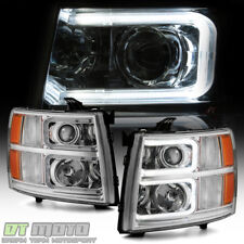 2007-2013 Chevy Silverado 1500 2500hd 3500hd C Tube Led Projector Headlights