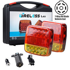Us Transmitter Wireless Led Rear Tail Lights Battery Usb Magnetic Tow Trailer
