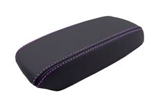 Fits 1994-2001 Acura Integra Pvc Leather Console Lid Armrest Cover Purple Stitch