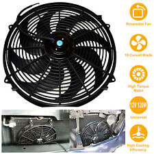 16 Heavy-duty Radiator Cooling Fan Electric Car Thermostat Kit Reversible 12v