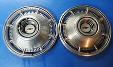 Two Vintage 1966 Chevrolet Impala Bel Air 14 Hubcaps Wheel Covers Used. 3968