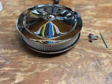 10 Round Chrome Air Cleaner Assembly Flat Base Chevy Sbc 350 Bbc 454 4brl