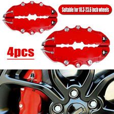 4 Red 3d Style Frontrear Car Disc Brake Caliper Covers Parts Brake Accessories