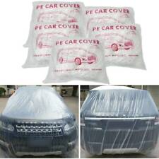 5 Pack Clear Plastic Temporary Universal Disposable Car Cover Rain Dust Garage