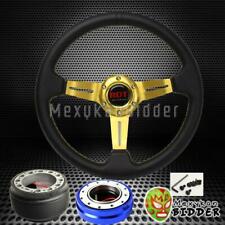 Gold Deep Dish Steering Wheel Blue Quick Release For Acura Integra 1994-2001