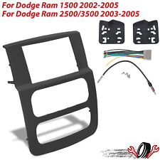 Stereo Radio Double Din Install Black Dash Panel Kit For 2002-05 Dodge Ram Truck