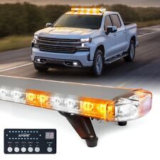 48 132 Led Strobe Light Bar Amber White Emergency Light Beacon Warn Tow Truck