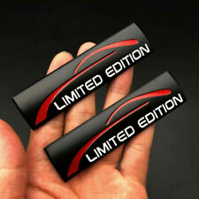 2pcs 3d Metal Black Limited Edition Car Trunk Fender Emblem Badge Decal Stickers