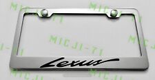 Lexus Script Stainless Steel License Plate Frame Rust Free W Bolt Caps