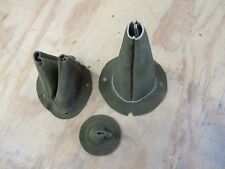 Fits Willys Jeep Mb Gpw Ford 3 Piece Leather Shift Cover Boot Set Kit