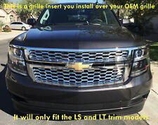 2015-2020 Chevy Tahoe Suburban Chrome Mesh Grille Insert Grill Overlay Ls Lt